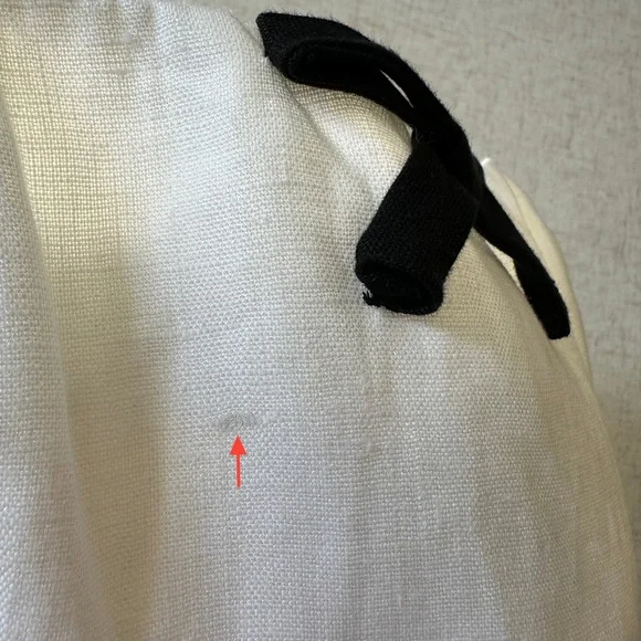 NWT Reformation Essie Linen Top White w Black Bows 4 - Picture 10 of 13